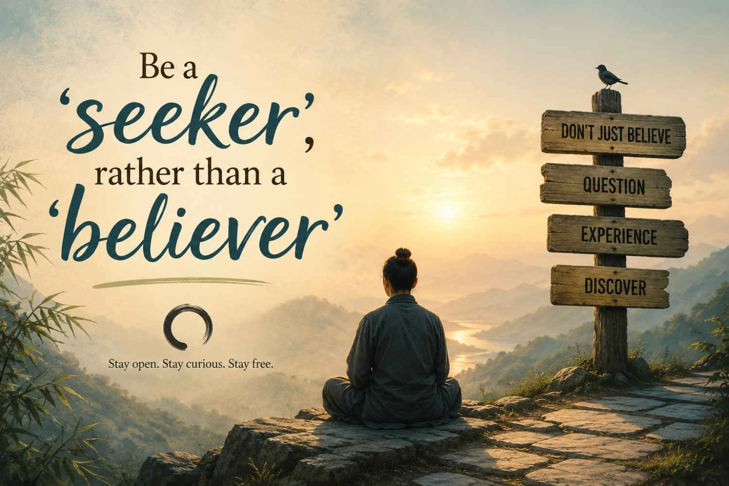Be a 'seeker', rather than a 'believer'
