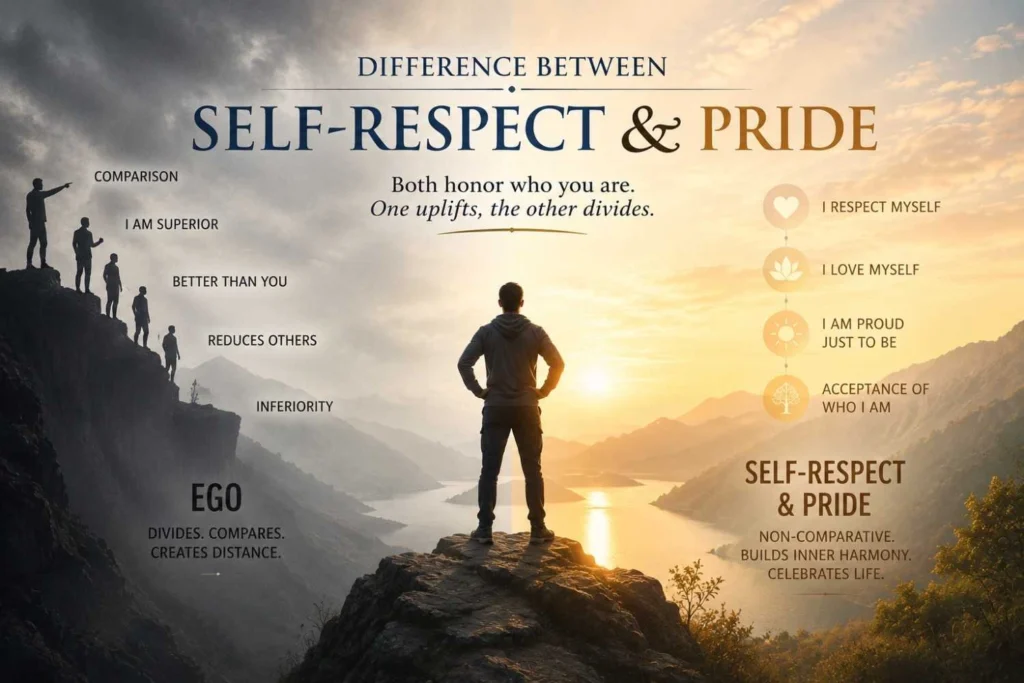 Difference between self-respect and pride