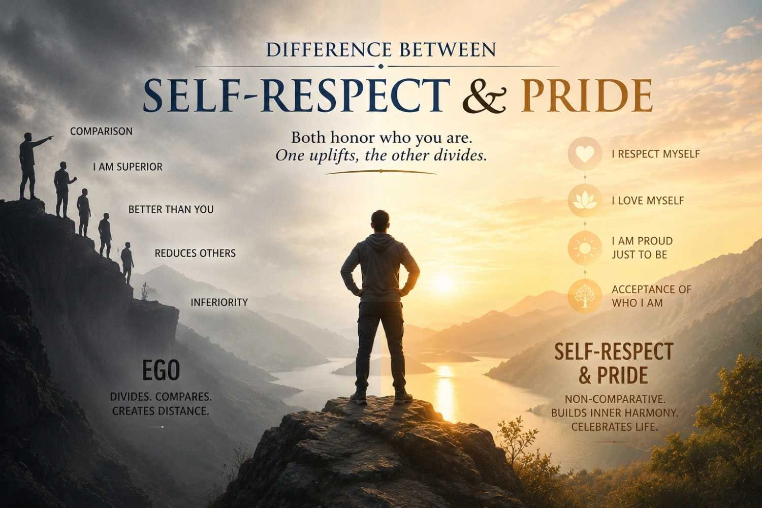 Difference between self-respect and pride
