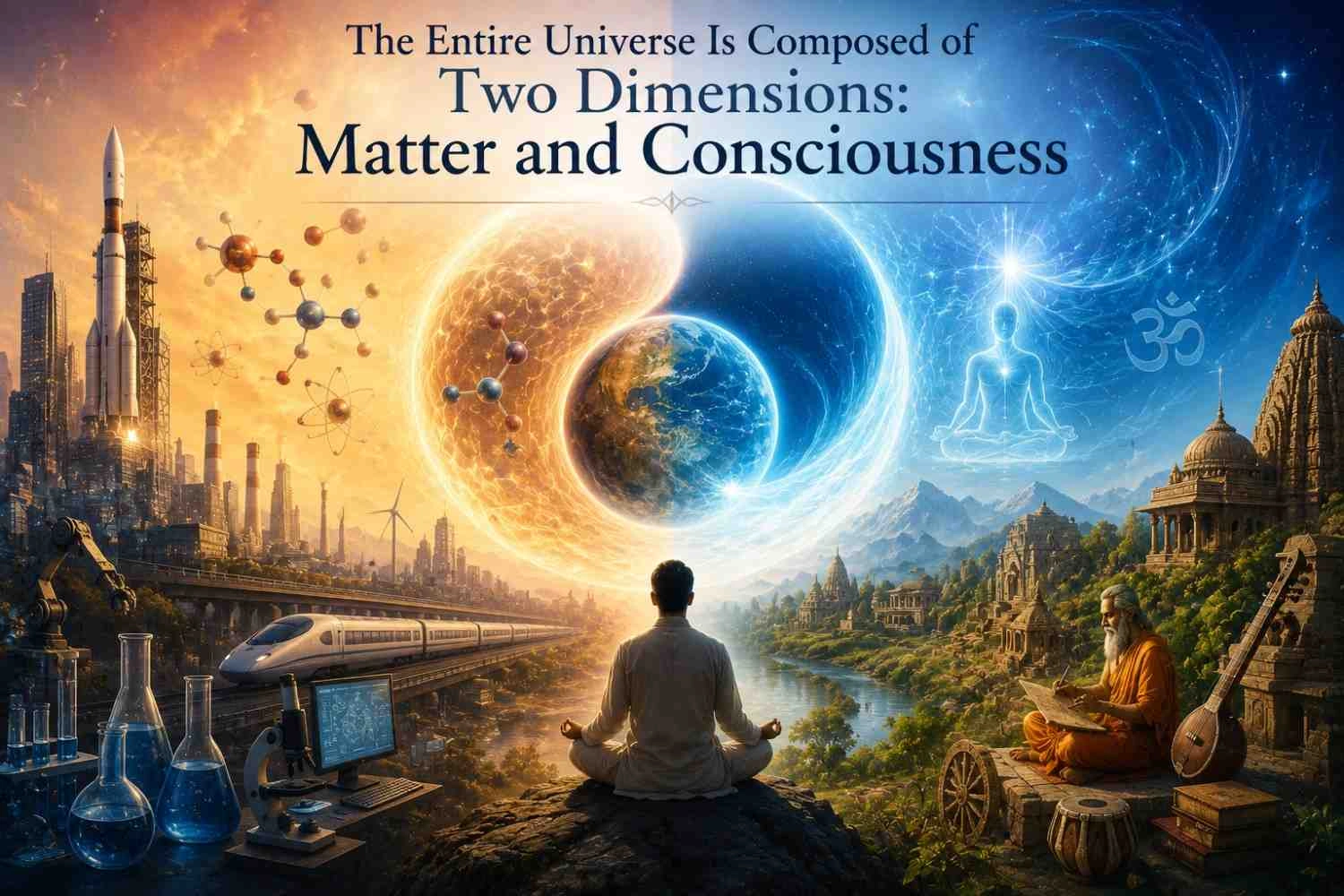The Entire Universe Is Composed of Two Dimensions Matter and Consciousness